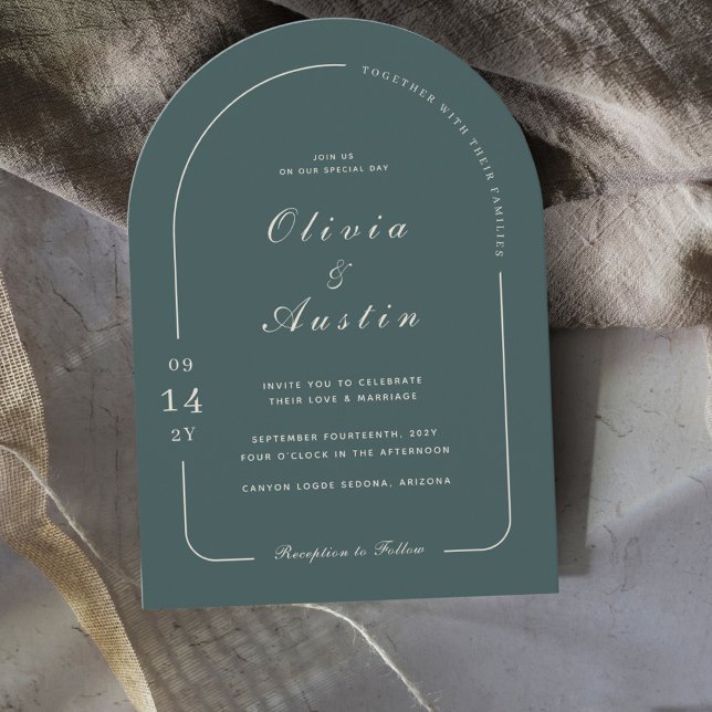 Invitación Elegante matrimonio elegante de fotos de arco mode (Subido por el creador)