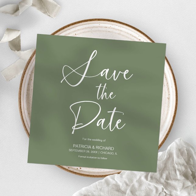 Invitación Elegante matrimonio Minimalista sin foto Guardar l (Subido por el creador)