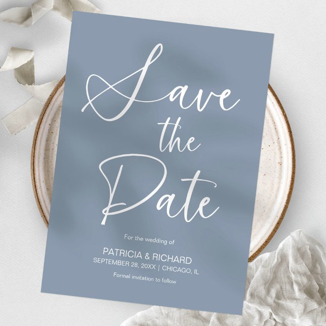 Invitación Elegante matrimonio Minimalista sin foto Guardar l (Subido por el creador)