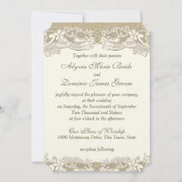 Invitación Elegante matrimonio rural