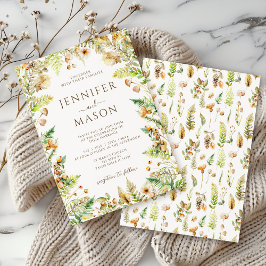 Invitación Elegante matrimonio rústico otoñal de otoño en la 