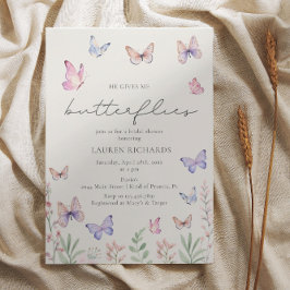 Invitación Elegante Me Da Mariposas Ducha Bridal
