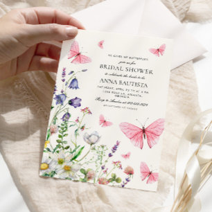 Invitación Elegante Me Da Mariposas Ducha Bridal