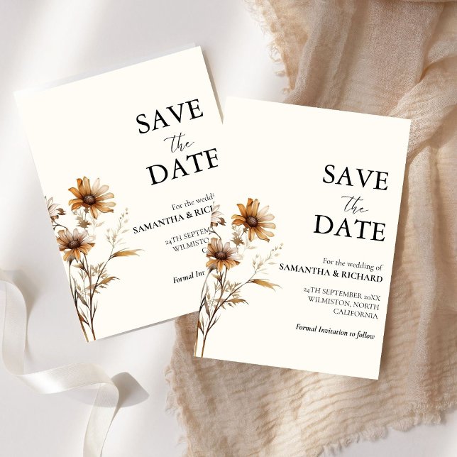Invitación Elegante Meadow La Boda De Flores Silvestres Salva (Subido por el creador)