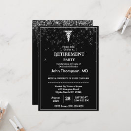 Invitación Elegante Médica Retirada Fiesta de luces de cadena