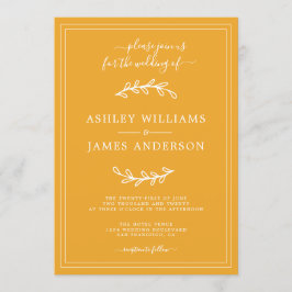 Invitación Elegante Mellow Campaña Amarilla