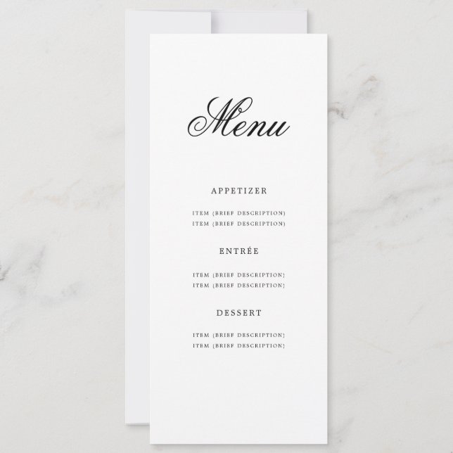 Invitación Elegante menú de Fiesta de Cumpleaños 60 Gold (Reverso)