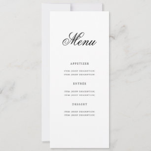 Invitación Elegante menú de Fiesta de Cumpleaños 60 Gold