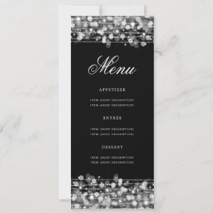 Invitación Elegante menú de fiesta de cumpleaños número 60 Pl