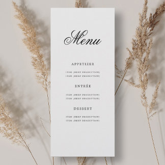 Invitación Elegante menú de fiestas de 70 años