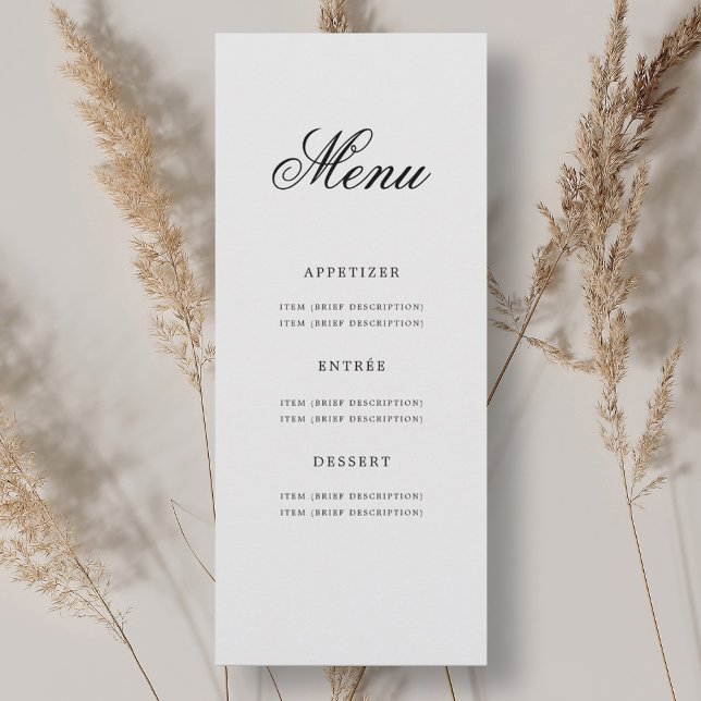 Invitación Elegante menú de fiestas de 70 años (Elegant 70th Seventy Birthday Party Menu Invitation)