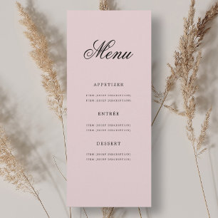 Invitación Elegante menú de fiestas de 70 años Rubor