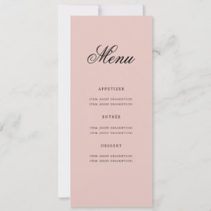 Invitación Elegante menú de fiestas de cumpleaños 80 Rubor Pi