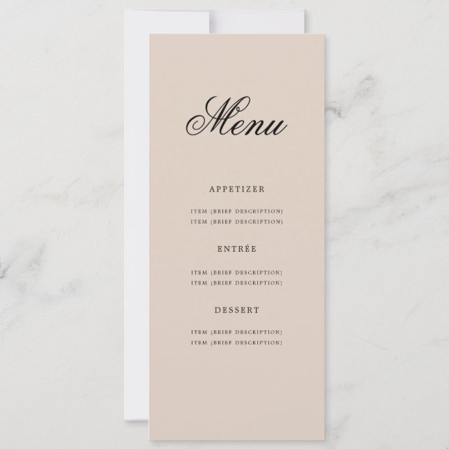 Invitación Elegante menú de fiestas de cumpleaños número 80 C (Reverso)