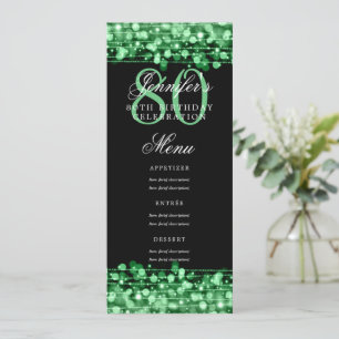 Invitación Elegante menú de fiestas de cumpleaños número 80 L