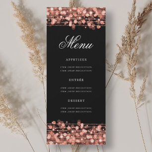 Invitación Elegante menú de la fiesta de cumpleaños 70 Rosa G