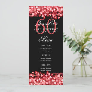 Invitación Elegante menú de la fiesta de cumpleaños número 60