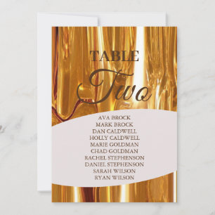 Invitación Elegante Mesa de Regalos Dorados 2 Asientos Gráfic