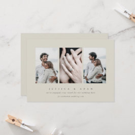 Invitación Elegante Minimal 3 de Compromiso de Fot