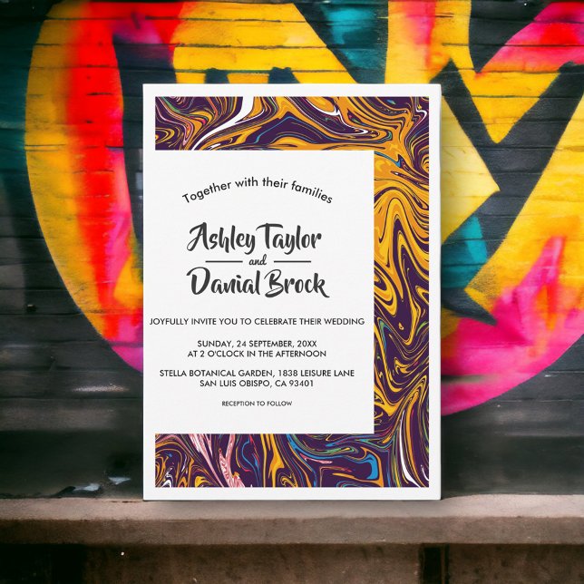 Invitación Elegante Minimal Moderno Resumen Boda de Moda de a (Subido por el creador)