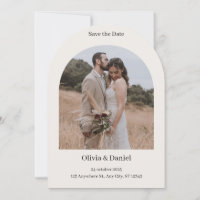 Invitación Elegante Minimalista Beige Marrón para 