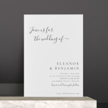Elegante Minimalista Black Script Wedding RSVP