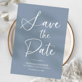 Invitación Elegante Minimalista Boda Sin Foto Guardar La Fech