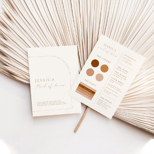 Invitación Elegante Minimalista Boho doncella de información