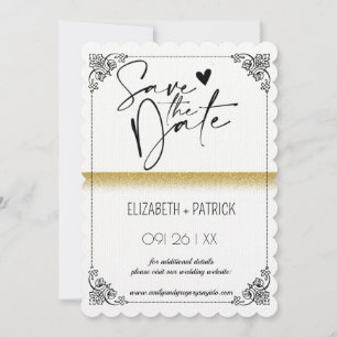 Invitación Elegante minimalista, búhos enamorados guarda la f