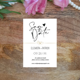 Invitación Elegante minimalista, búhos enamorados guarden la 