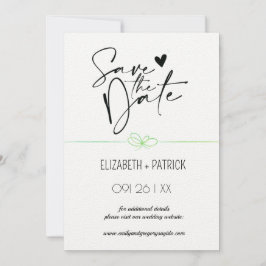 Invitación Elegante minimalista, búhos enamorados guarden la 