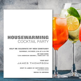 Invitación Elegante Minimalista Fiesta de cócteles para el ca