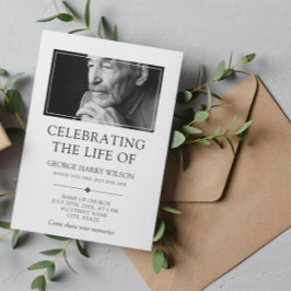Invitación Elegante Minimalista - Foto - Celebración de la vi