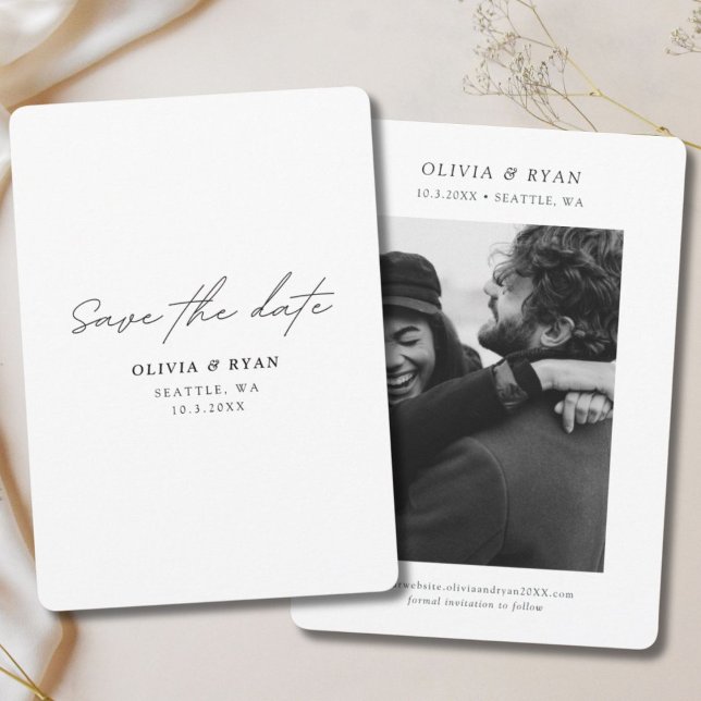 Invitación Elegante Minimalista Guardar la fecha (Elegant Minimalist Save the Date Invitation
)