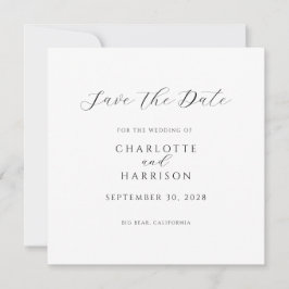 Invitación Elegante Minimalista Guarde la Fecha