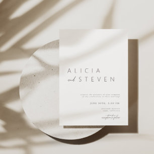 Invitación Elegante Minimalista guión Boda moderno