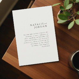 Invitación Elegante Minimalista Moderna Sencilla Boda de Marf