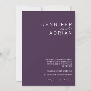 Invitación Elegante Minimalista Moderno Simple Bodas Pastel P