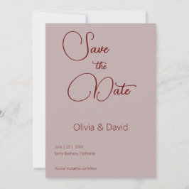 Invitación Elegante minimalista Rosa Boda