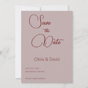 Invitación Elegante minimalista Rosa Boda