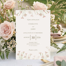 Elegante Minimalista Rosa Claro Bodas con Flores S