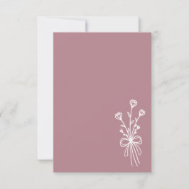 Invitación Elegante Minimalista Rosa Polvo Moderno