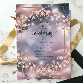 Invitación Elegante mística floral Boda de jardín