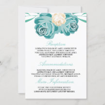 Elegante moda Acuarela Boda Información Invitado