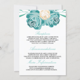 Invitación Elegante moda Acuarela Boda Información Invitado