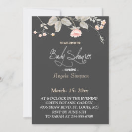 Invitación Elegante moda acuarela Floral Baby Shower