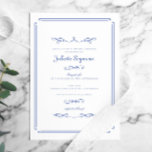 Invitación Elegante Moda Azul francés Vintage Bridal Shower<br><div class="desc">Elegante Moda Invitación a la ducha nupcial azul vintage francesa</div>