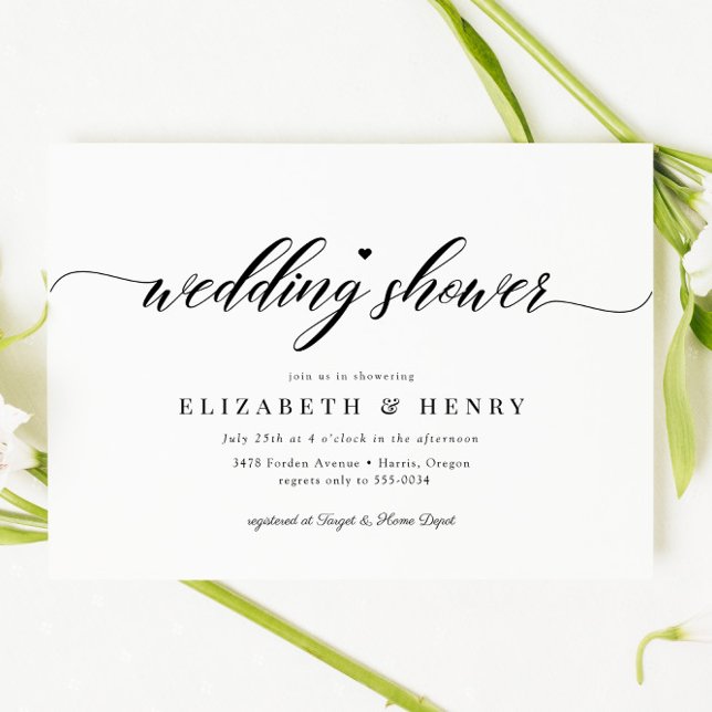 Invitación Elegante Moda Boda Ducha Parejas Ducha Bridal (Subido por el creador)