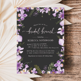 Invitación Elegante Moda Boho Morple Bridal Brunch Ducha