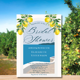 Invitación Elegante Moda Costa Mediterránea Ducha Bridal